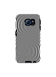 Buy Premium Dual Layer Tough Case Cover Matte Finish for Samsung Galaxy S6 Edge Zebra Lines in UAE