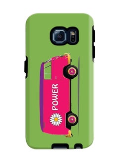 Buy Premium Dual Layer Tough Case Cover Matte Finish for Samsung Galaxy S6 Edge Flower Power in UAE