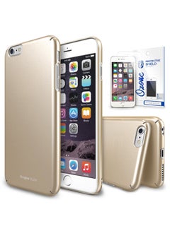 Buy SLIM Premium Dual Coated Hard Case For Apple iPhone 6 Plus Gold in UAE