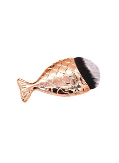 Buy Fish Type Professional Makeup Brush Gold in Saudi Arabia