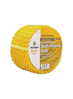 Buy Twisted Polypro Multi-Purpose Tie-Down Rope Yellow 15.24meter in UAE