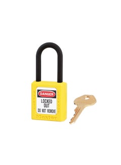 Buy Dielectric Zenex Thermoplastic Safety Padlock Yellow 38mm in Saudi Arabia