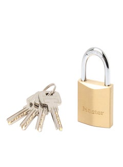 Buy Extra Thick Solid Brass Body Padlock Gold 40mm in Saudi Arabia