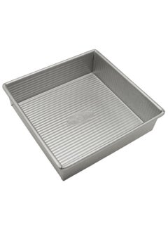 Buy 8-Inch Bakeware Square Cake Pan Grey 8inch in UAE