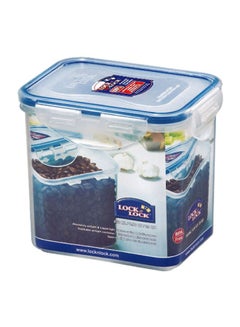 Buy Regular Rectangular Food Container Blue/White 850ml in Egypt