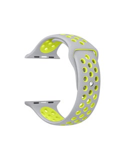 Buy Soft Silicone Replacement Strap Wristband For Apple Watch 42mm Nike Band Series 1/2 Green in Saudi Arabia