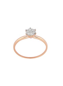 Buy 18 Karat Rose Gold 0.07 Carat Genuine Diamonds Solitaire Ring in UAE