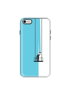 Buy Premium Dual Layer Tough Case Cover Matte Finish for iPhone 6 Plus/6s Plus Paint Hanger Blue in UAE