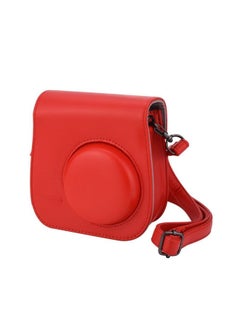 Buy PU Leather Camera Case Bag For Instax Mini 8/8+ Red in UAE