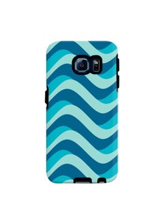 Buy Premium Dual Layer Tough Case Cover Matte Finish for Samsung Galaxy S6 Edge Curvy Blue in UAE