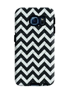 Buy Premium Dual Layer Tough Case Cover Matte Finish for Samsung Galaxy S6 Edge Chevron Tiles in UAE