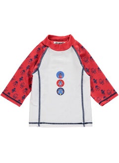 Buy Robot Print Rash Vest White in Saudi Arabia