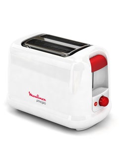 اشتري Principio toaster, with 2 Slots,  Easy to use, for perfectly browned toast 850.0 W LT160127 Red/White في السعودية