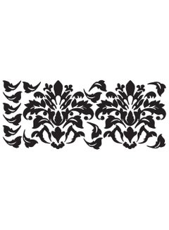 Buy Damask Peel And Stick Wall Decals Black in UAE