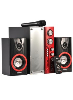 Buy 2.1-Channel Multimedia Speaker System With USB - SD Card Slots And FM Radio GMS8439 Black/Red/Silver in Saudi Arabia