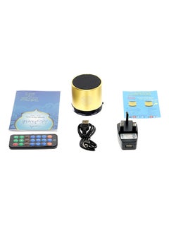 Buy Portable Wireless Bluetooth Quran Mini Speaker Gold in UAE