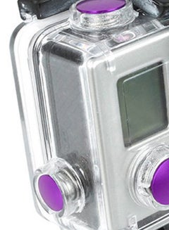 Buy Aluminum Anodized Color Button Set For GoPro 3 Plus Housing Purple in UAE