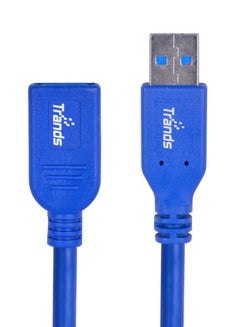 Buy USB 3.0 Male To Female Extension Cable Blue in UAE