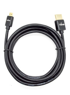 Buy Micro HDMI Male To HDMI Male Cable 2.0V Black in UAE