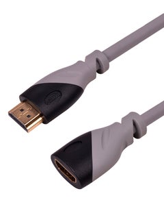Buy HDMI Male To Female 4K Ultra HD Support HDMI Extension Cable Grey in UAE