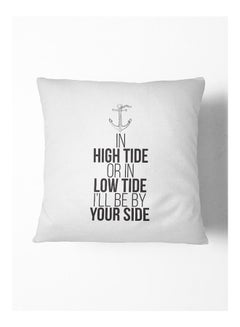 Buy Throw Pillow Nautical High Tides Polyester Multicolour 16x16inch in UAE