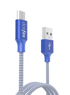 Buy Colorful Weave Type Micro USB To USB Cable Blue in Saudi Arabia