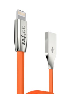 Buy Zinc Alloy Texture Lightning To USB Cable Orange in Saudi Arabia