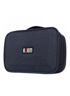 Double Layer Travel Gadget Carry Bag for Cables Medium, Dark Blue Earphone Flash Hard Drive and More-a Sleeve Pouch for iPad Mini BUBM Electronic Organizer Plugs 