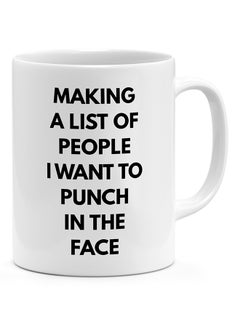 Buy List Of People I Want To Punch In The Face - Coffee Mug White in Egypt