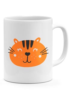 Buy Cute Cartoonist Tiger Face Coffee Mug White in UAE