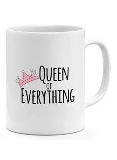 Buy Queen Of Everything Pink Crown - Coffee Mug White in UAE