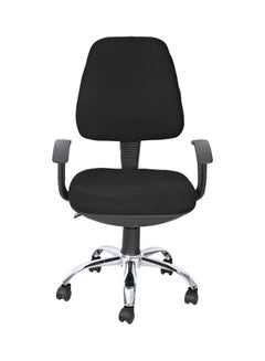 Buy Office Chair With Wheels Black 75x60x75centimeter in UAE