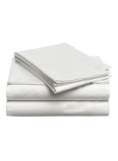 Buy 200 Thread Count Plain Bedsheet Cotton White in UAE