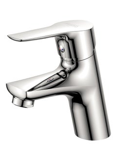 Buy Prato Wash Basin Mixer With Pop Up Waste Silver Standard in UAE