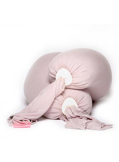 Buy Pregnancy Pillow Bamboo Dusty Pink/Vanilla Free Size cm in UAE