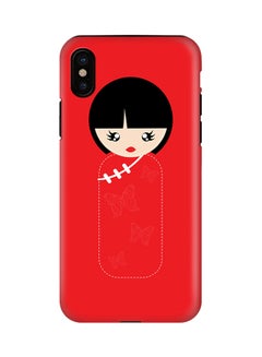 Buy Polycarbonate Dual Layer Tough Case Cover Matte Finish For Apple iPhone X Chinese Doll in UAE