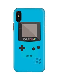 Buy Polycarbonate Dual Layer Tough Case Cover Matte Finish For Apple iPhone X Gameboy Color Blue in Saudi Arabia