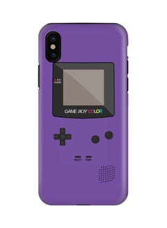 Buy Polycarbonate Dual Layer Tough Case Cover Matte Finish For Apple iPhone X Gameboy Color Purple in Saudi Arabia