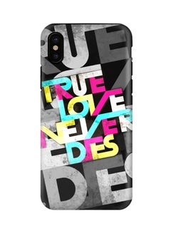 Buy Polycarbonate Dual Layer Tough Case Cover Matte Finish For Apple iPhone X True Love Never Dies in UAE