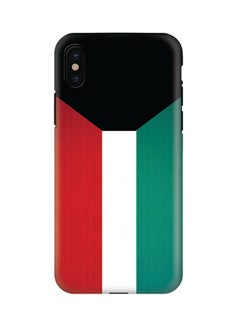 Buy Polycarbonate Dual Layer Tough Case Cover Matte Finish For Apple iPhone X Flag of Kuwait in UAE