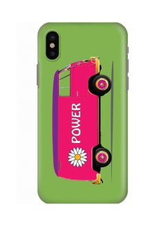 Buy Polycarbonate Slim Snap Case Cover Matte Finish For Apple iPhone X Flower Power in UAE