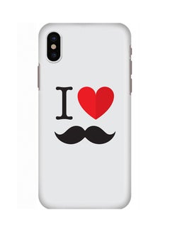 Buy Polycarbonate Slim Snap Case Cover Matte Finish For Apple iPhone X I Love Moustache in Saudi Arabia