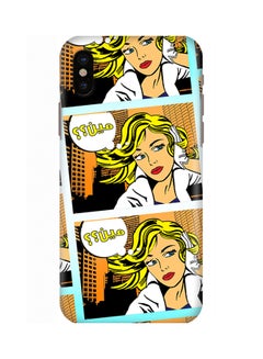 Buy Polycarbonate Slim Snap Case Cover Matte Finish For Apple iPhone X Meen Comic Strip in UAE