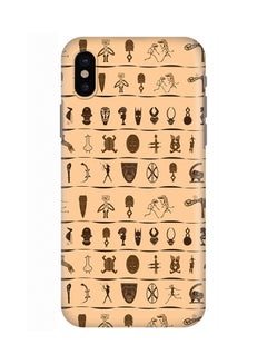 Buy Polycarbonate Slim Snap Case Cover Matte Finish For Apple iPhone X Tribal Hieroglyphics in UAE
