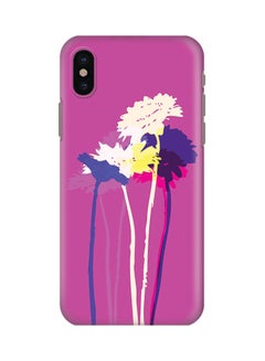 Buy Polycarbonate Slim Snap Case Cover Matte Finish For Apple iPhone X Bleeding Flowers Pink in Saudi Arabia