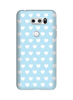 Buy Polycarbonate Slim Snap Case Cover Matte Finish For LG V30 Baby Blue Hearts in UAE