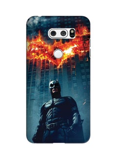 Buy Polycarbonate Slim Snap Case Cover Matte Finish For LG V30 Burning Batman in UAE