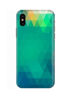 Buy Polycarbonate Slim Snap Case Cover Matte Finish For Apple iPhone X Emerald Prism in UAE