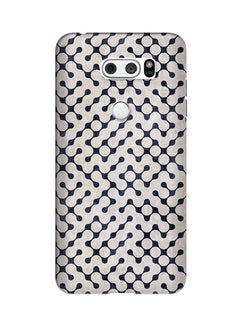 Buy Polycarbonate Slim Snap Case Cover Matte Finish For LG V30 Connect The Dots White in UAE