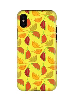 Buy Polycarbonate Dual Layer Tough Case Cover Matte Finish For Apple iPhone X Autumn Leaves in UAE